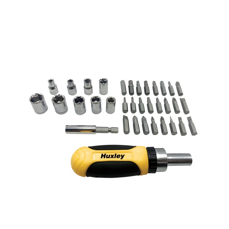 Quick Change Ratcheting Multi-Bit Screwdriver Set - 35 Piece