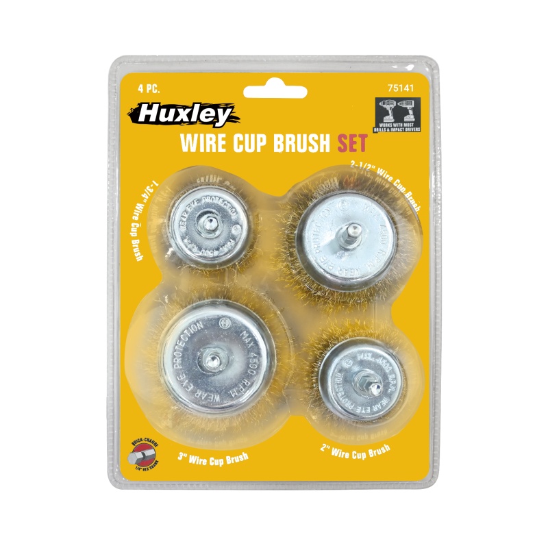 Wire Cup Brush Set - 4 Piece