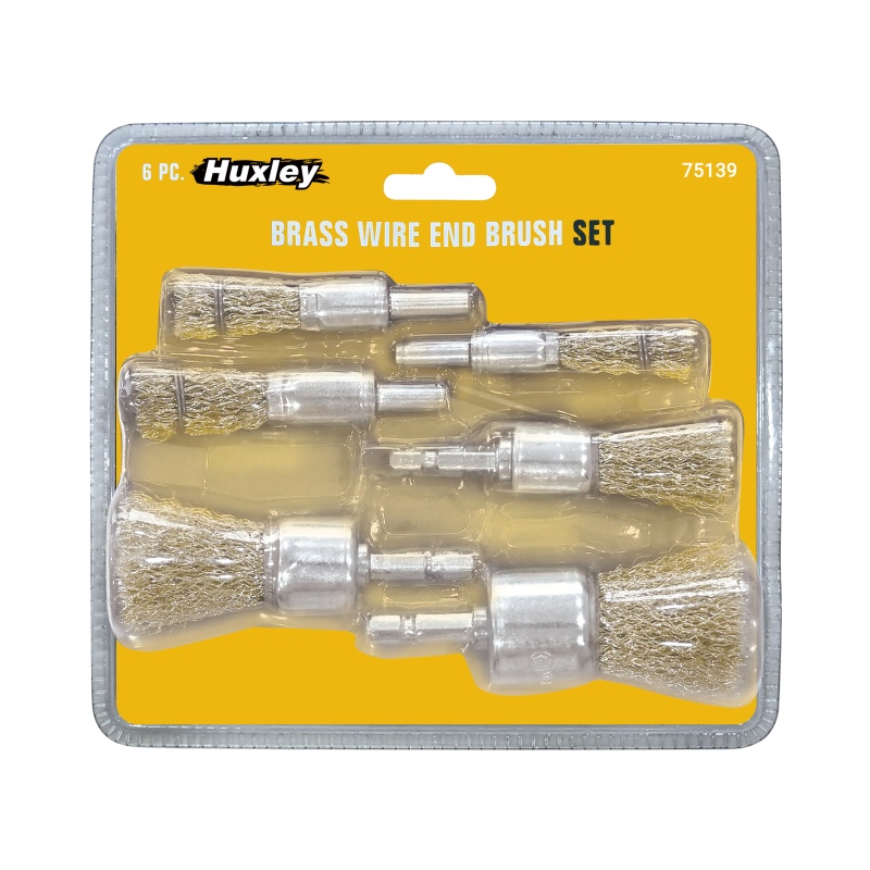 Brass Wire End Brush Set - 6 Piece